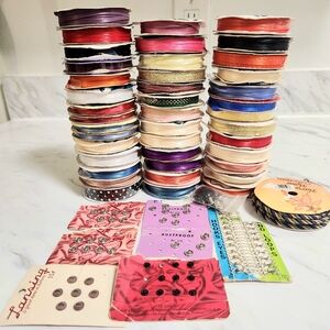 Assorted Ribbon and Sewing Collection